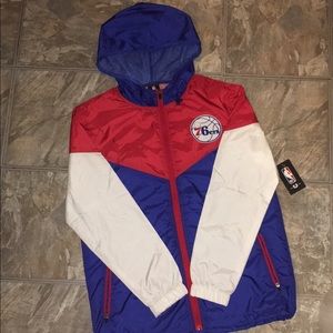 NBA 76ers Mens S Windbreaker